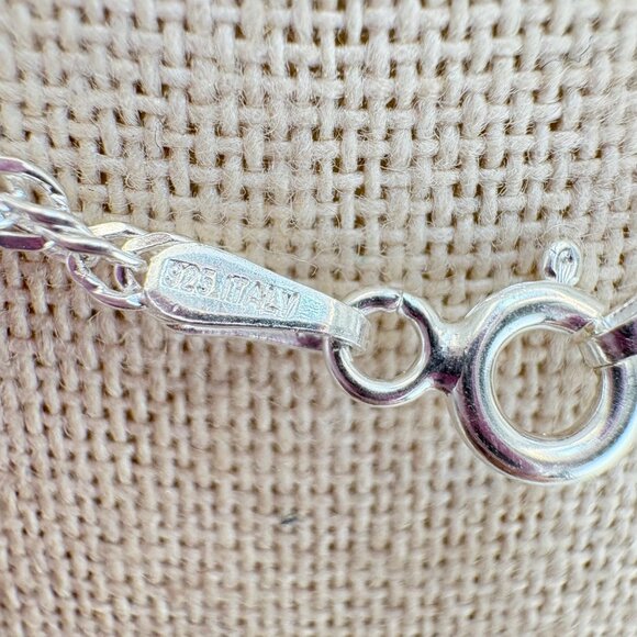 VTG Solid Sterling Silver 925 Twisted Cable Chain Necklace Size 19.5" Length - Picture 6 of 11